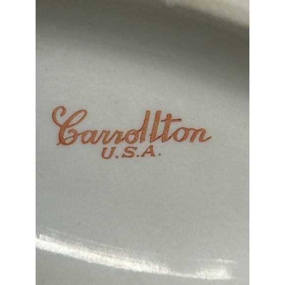 Carrollton Pottery Co. Antique Gravy Boat c1903-1937 Unique Flowers On Handle - Picture 6 of 15